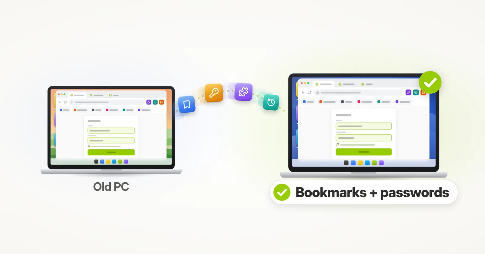 Transferring bookmarks to a new computer: the browser’s bookmarks, passwords, extensions and history fly from the old PC to the new one