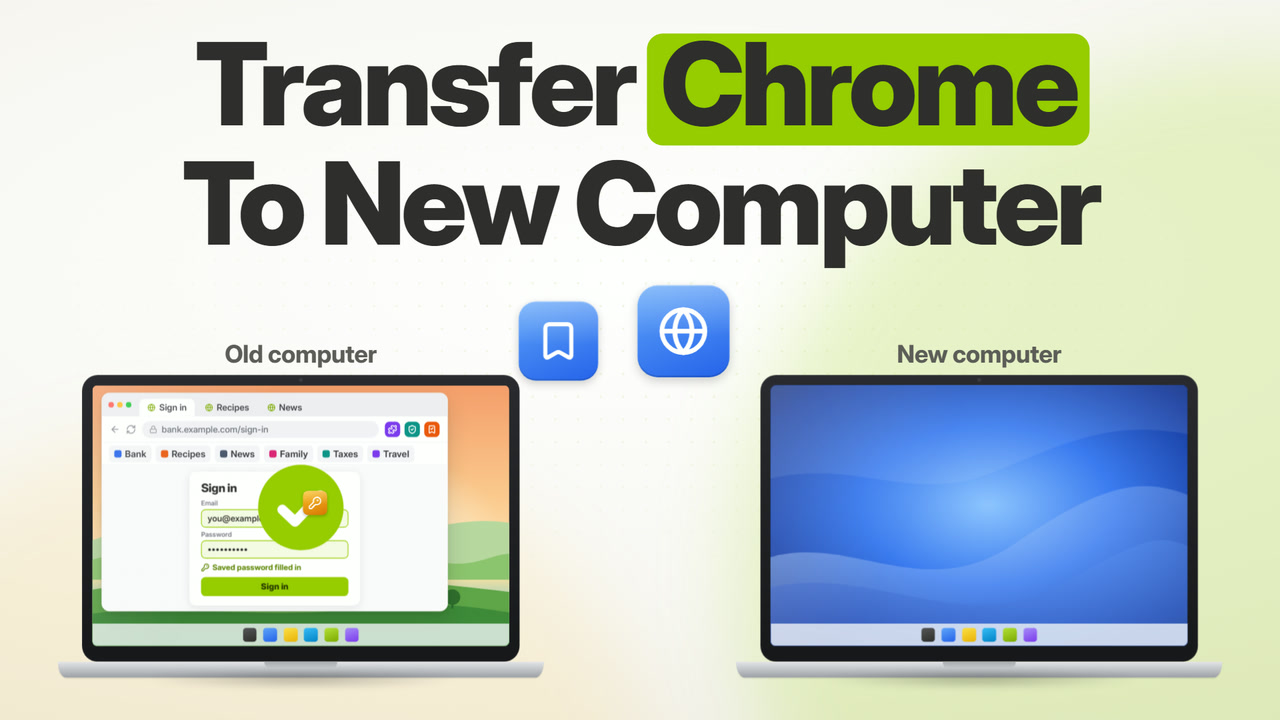 Video tutorial – how to transfer Chrome bookmarks and passwords to a new computer